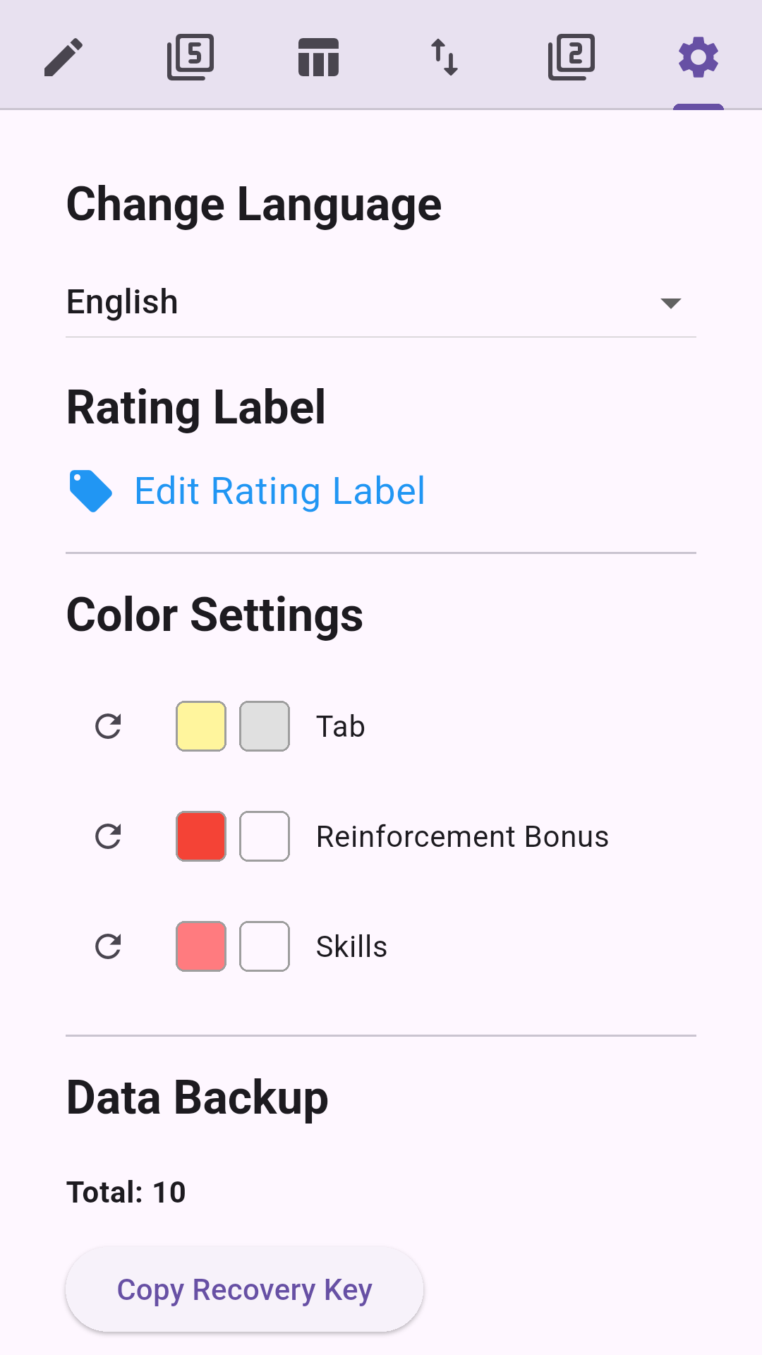 Backup with Recovery Key