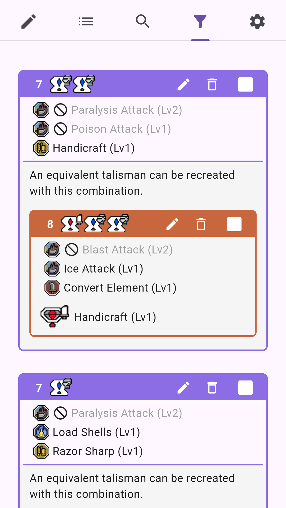 Identify Unneeded Talismans